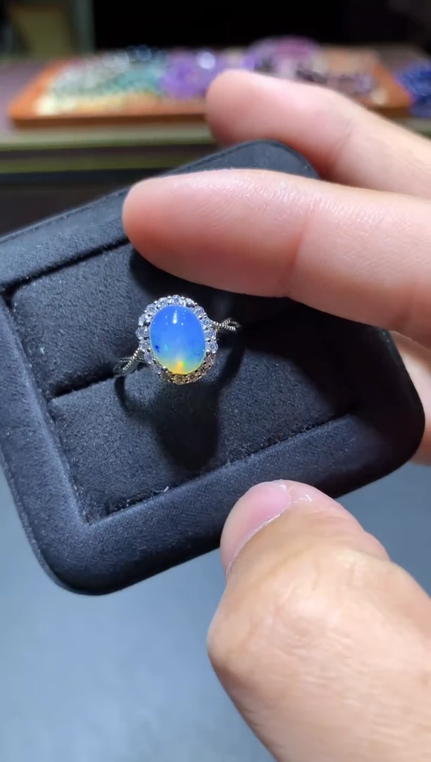 【闪购商品】欧泊戒指未镶嵌P08【所见即所得】