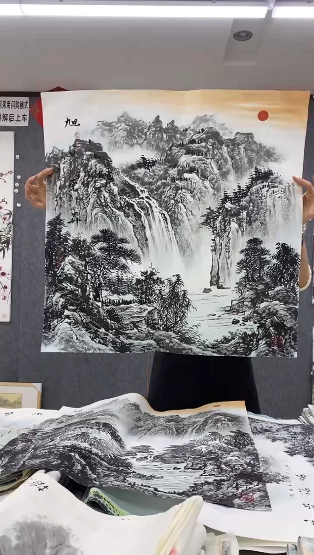 国画福利！沈泳江手绘 四尺斗方68*68cm