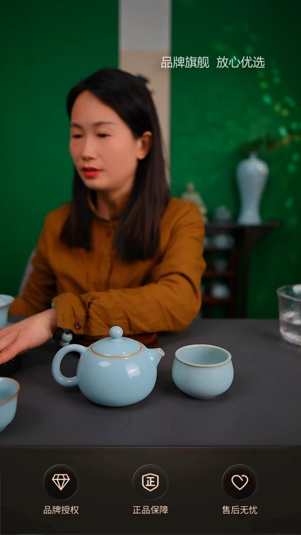 【闪购商品】一级天青新品新品西施壶送如意杯