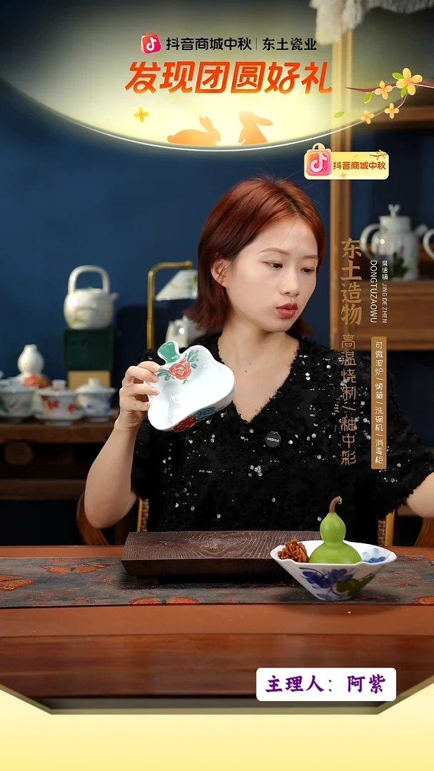 陶瓷景德镇高温釉中彩餐具（无毒无铅无镉）