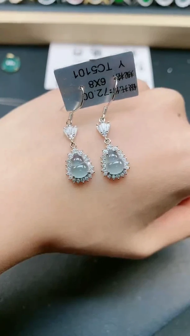 翡翠戒指银S925镶嵌11111