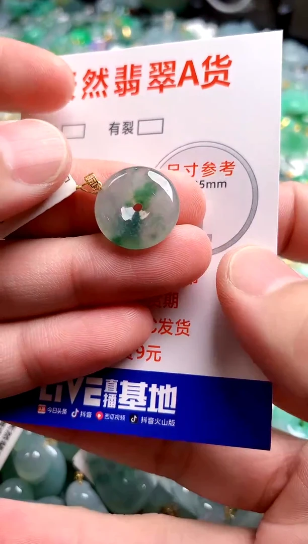 翡翠18K金镶嵌颈饰0818420159