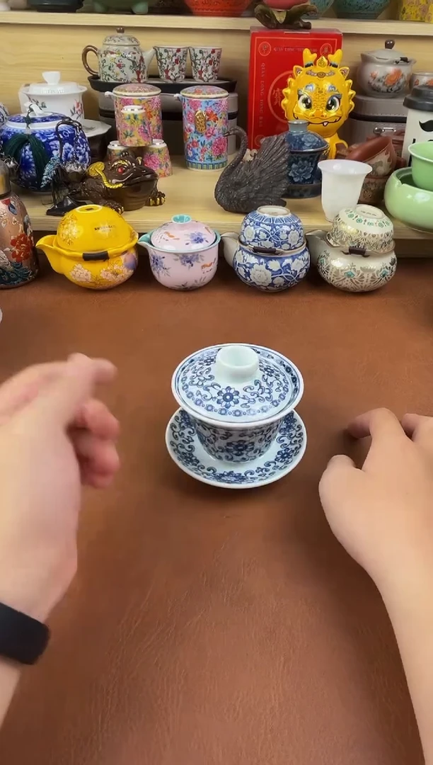 陶瓷茶具摆件旅行套组