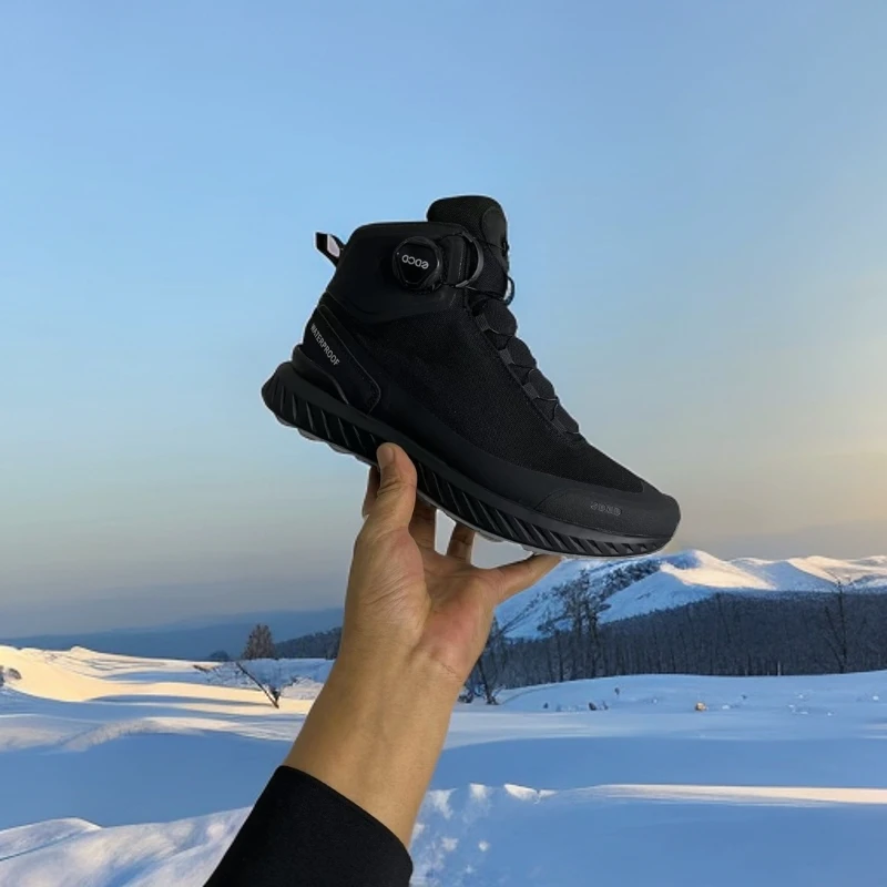 冬款高帮石烯墨外贸原单发热防水鞋，休闲户外运动，时尚百搭男鞋