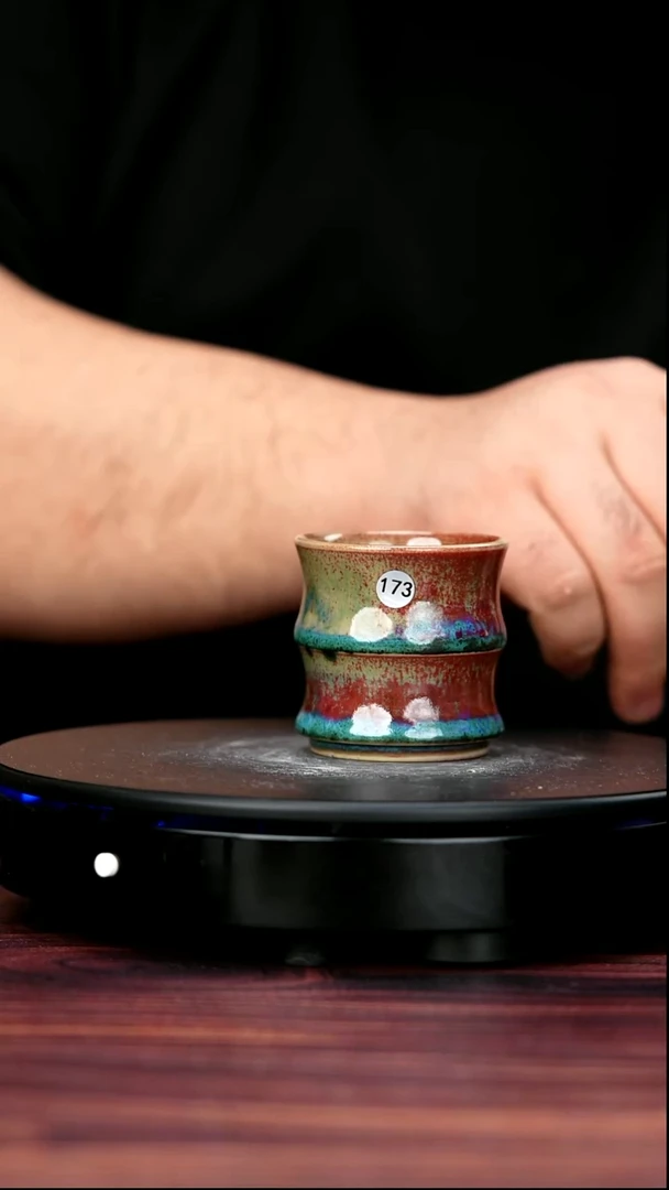 其他钧瓷173#盼龙窑一级品原矿钧瓷竹节杯