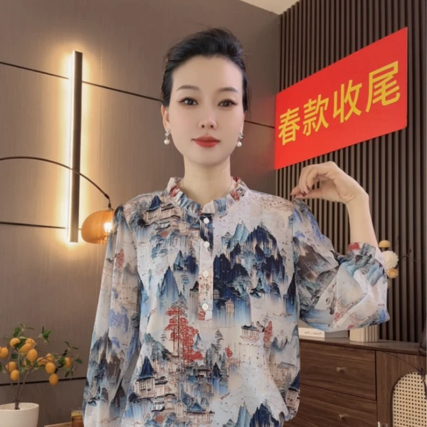 〖诗情画意〗2025新款时尚遮肉显瘦衬衫上衣洋气百搭