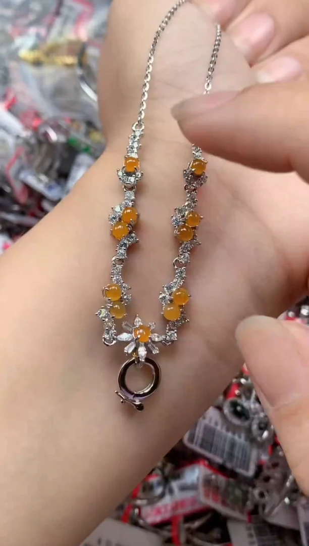 银S925镶嵌戒指翡翠天然A货缅甸翡翠