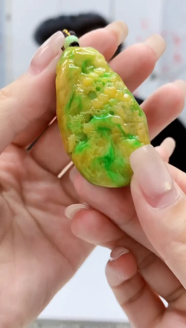 定制翡翠未镶嵌5161lr-毛货挂件57