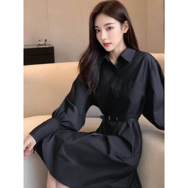 25510【碧K系列】纯色纯棉通勤气质连衣裙HA349B