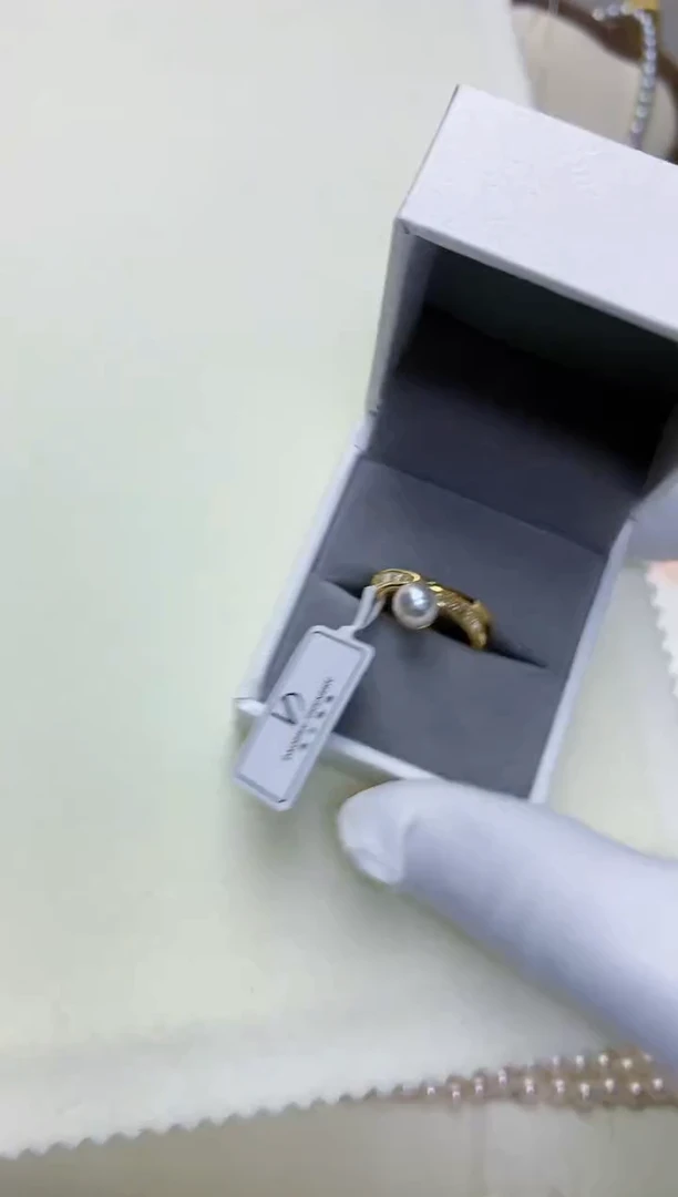 【闪购商品】海水珍珠饰品银S925镶嵌设计款戒指