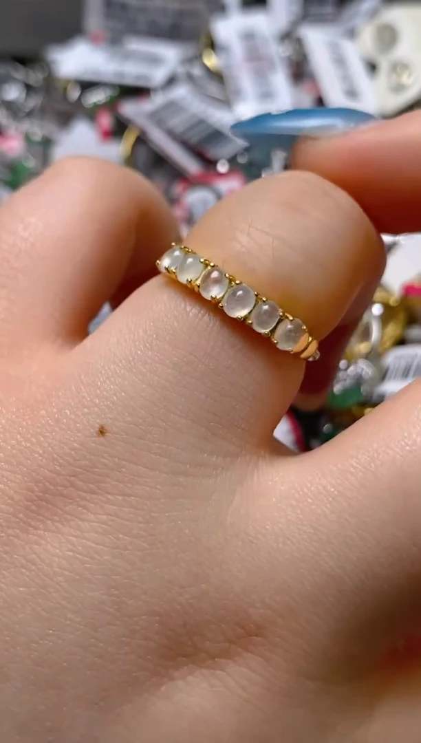 银S925镶嵌戒指翡翠百内无证书