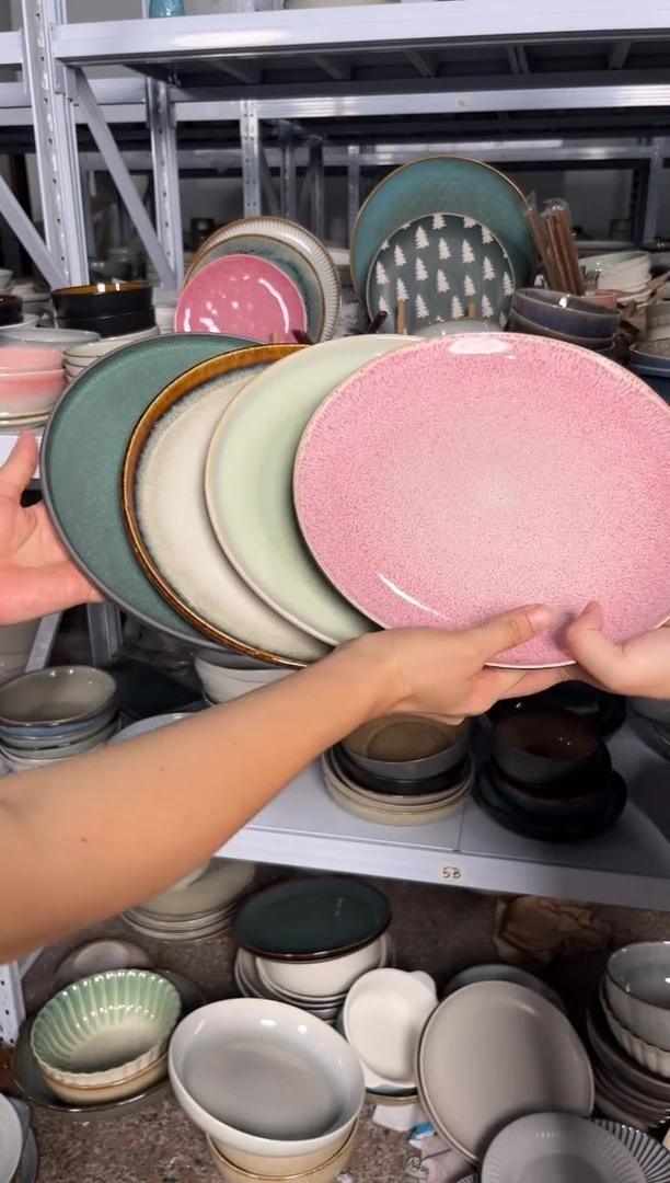 陶瓷外贸尾货瑕疵满20包邮X4 大盘组合