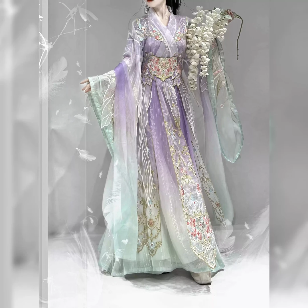 【小仙风】魏晋风超仙齐腰七件套重工刺绣汉元素日常古风春夏秋女款