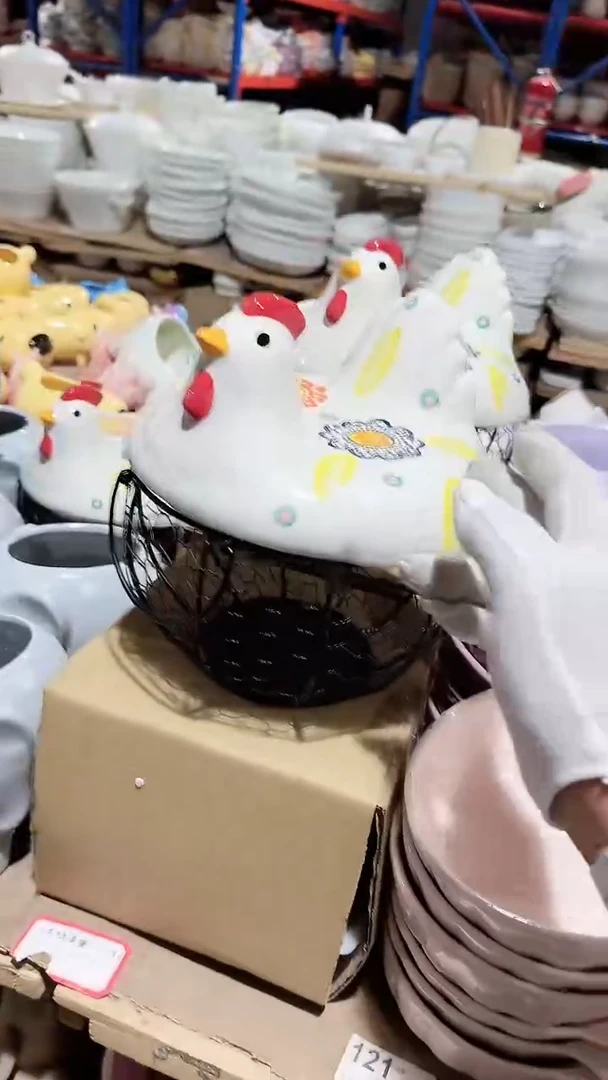 陶瓷鸡蛋篮子微瑕 凑满20元包邮