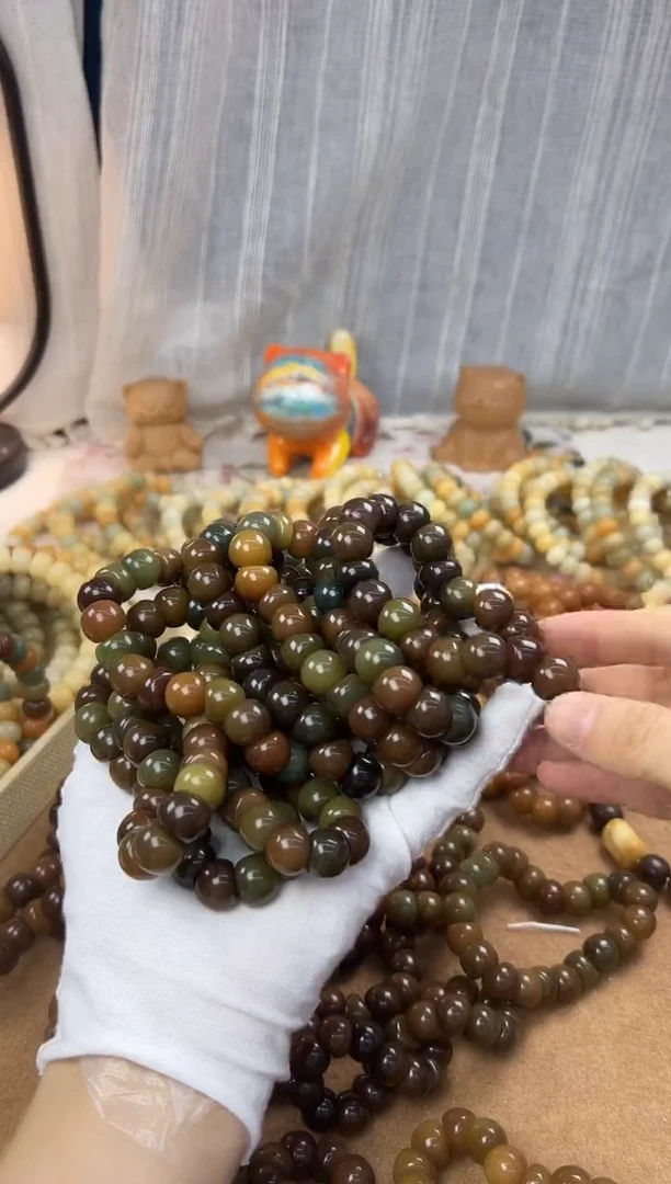 菩提根/象牙果手串13水磨肠一条2704