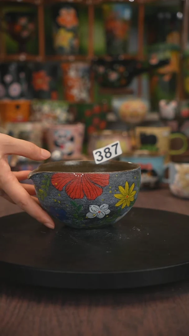 紫砂油画手绘釉下彩387