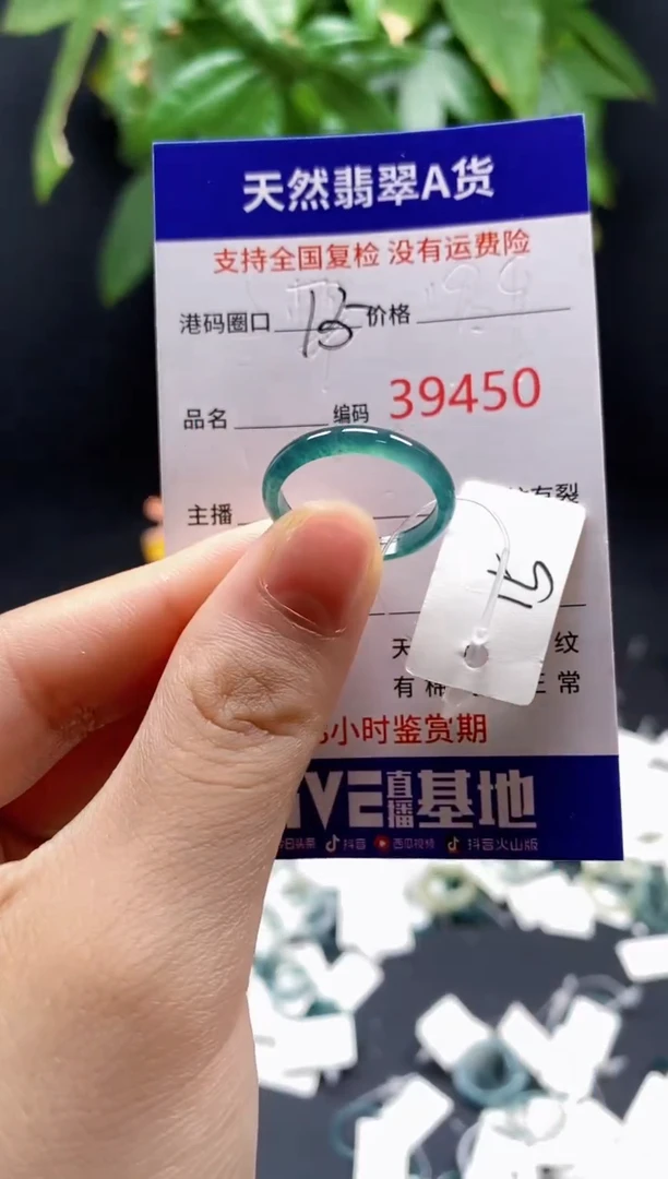 翡翠戒指未镶嵌天然翡翠戒圈9450