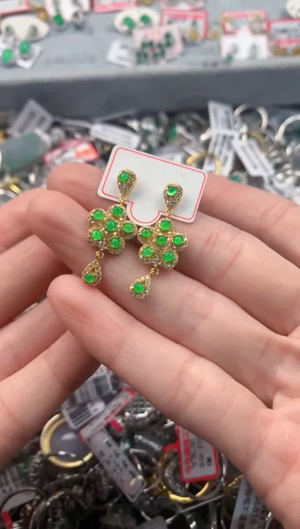 银S925镶嵌戒指翡翠3                             1