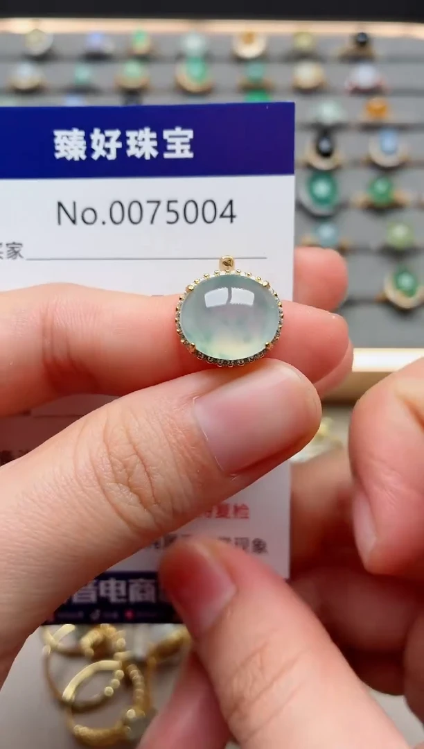 银S925镶嵌戒指翡翠1