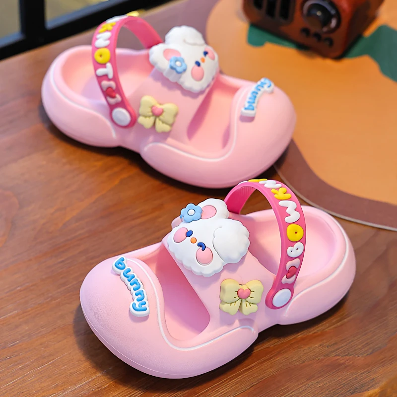 儿童拖鞋夏季男童女童宝宝洞洞鞋室内家居防滑凉拖鞋小孩凉鞋软底