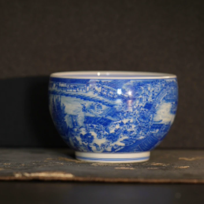 晓花窑清明上河图缸杯---120cc