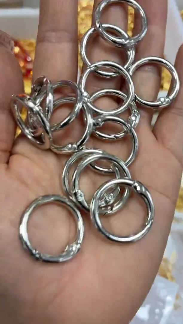 锌合金1641卡2.5弹簧扣10个银色