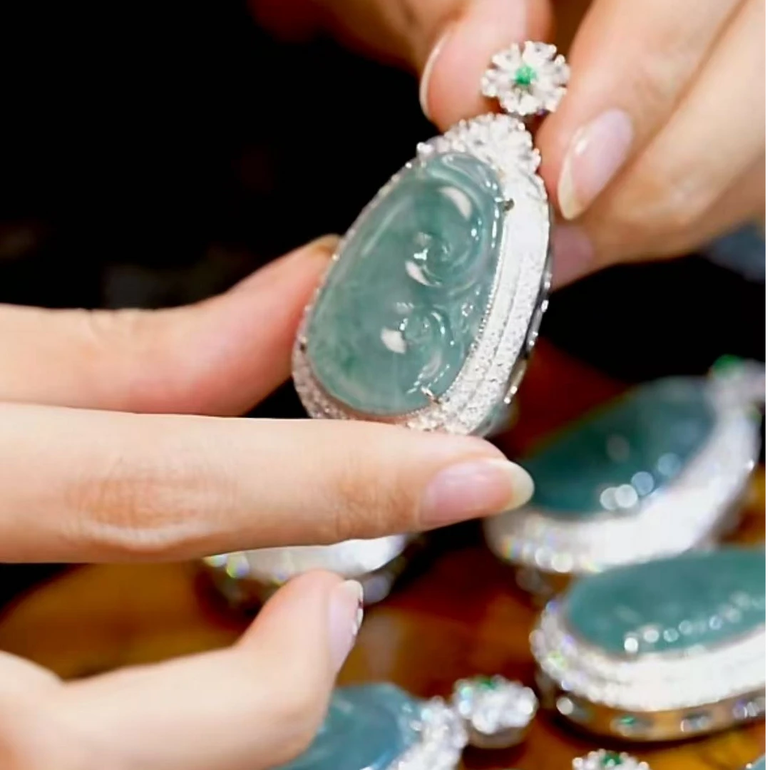 【逍遥】天然A货翡翠如意吊坠*526/0247/多样性发/1件