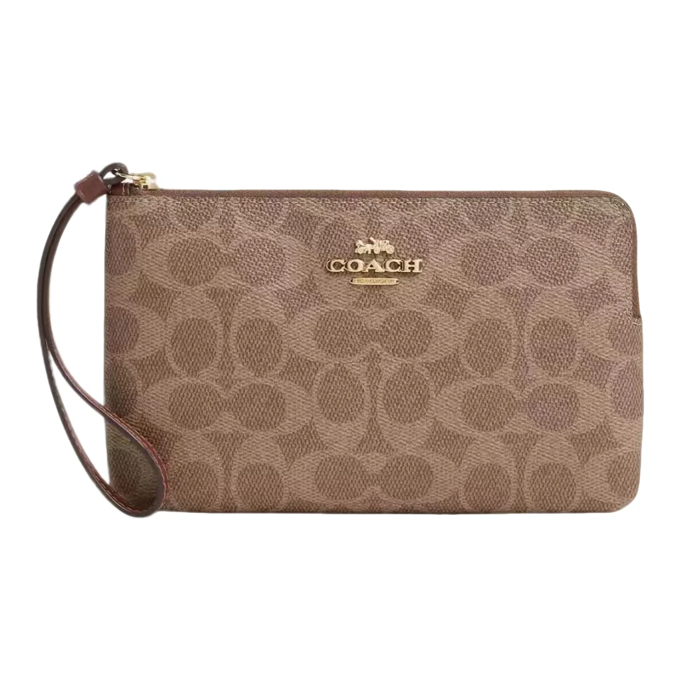 COACH/蔻驰 CZ277 IMXHE 女款美拉德色标志拉链手拿包 20*12*1.5