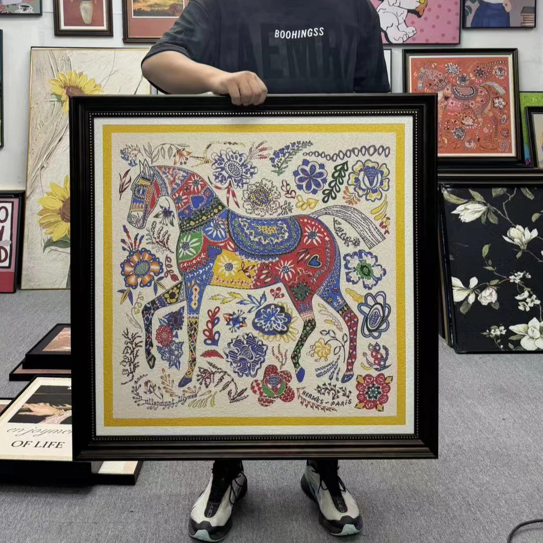 简约沙发背景壁画艺术感8080