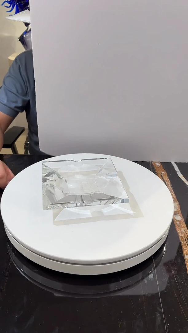 摆件CS0104004净料水晶琉璃雪茄缸