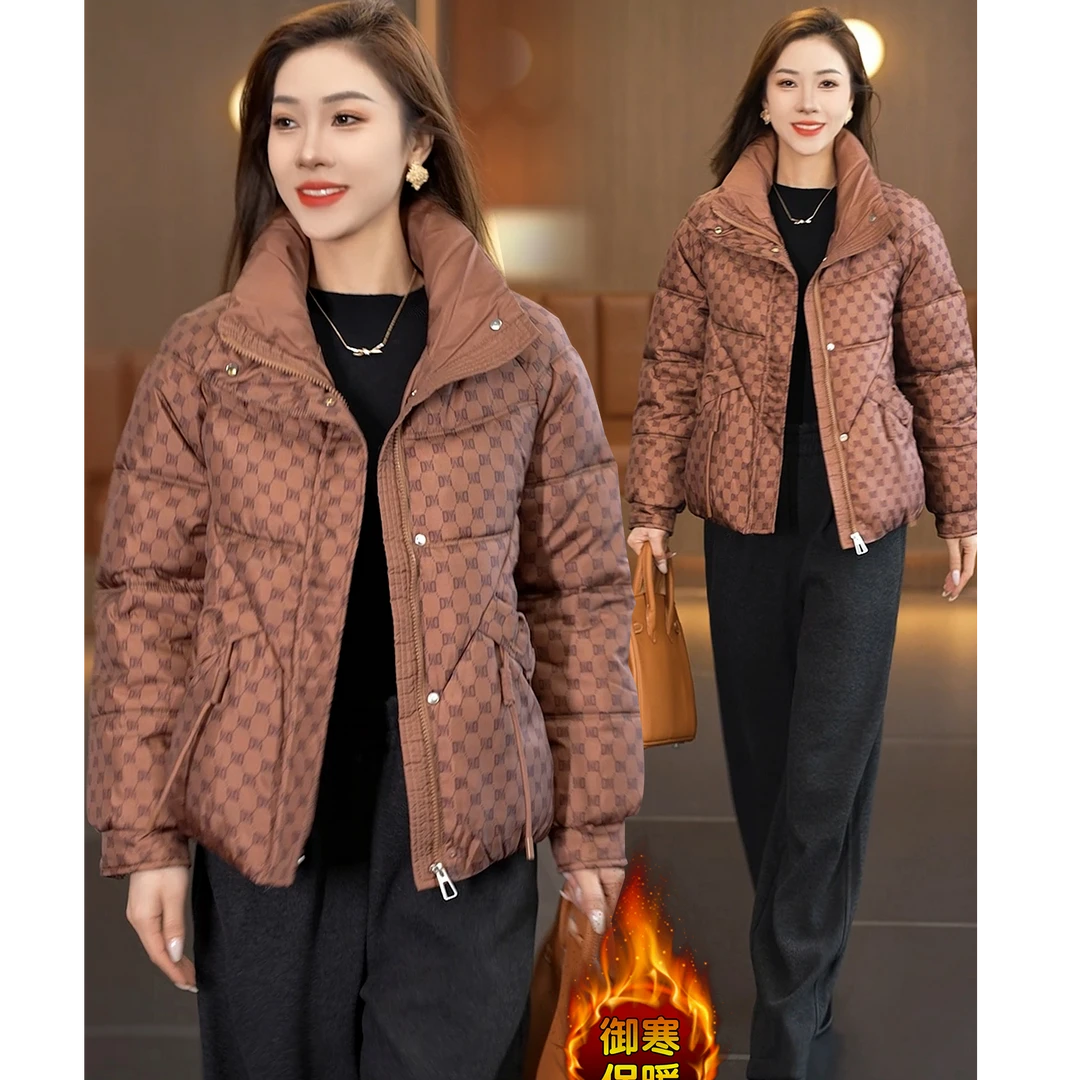 宽松休闲加厚保暖棉衣外套女士2025冬季新款时尚洋气韩版百搭棉服