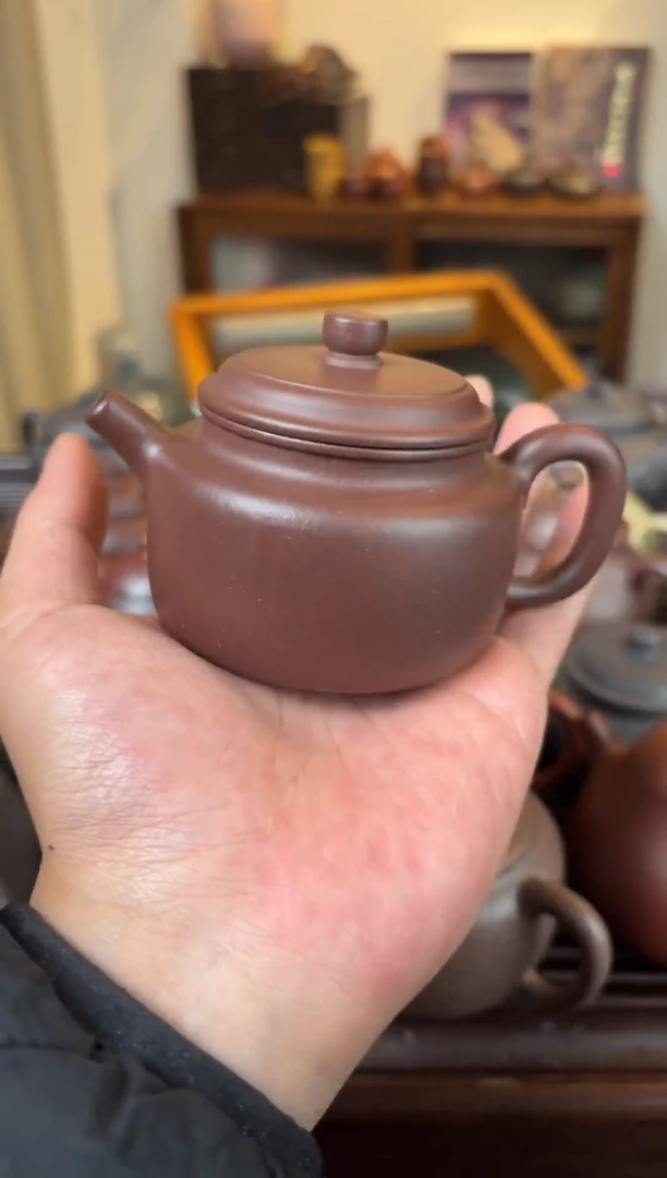 茶壶紫砂台西鸡眼紫泥德钟150cc