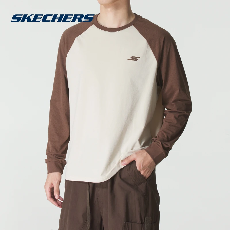 【七夕礼物】斯凯奇长袖T恤男女款2025新款运动休闲套头衫专柜款