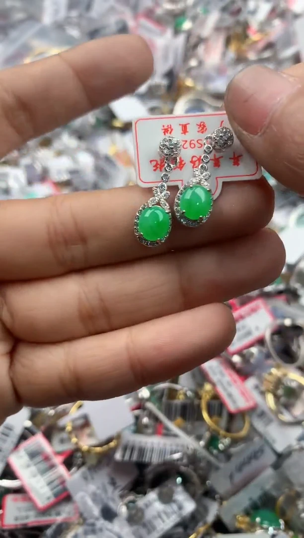 银S925镶嵌戒指翡翠888----1