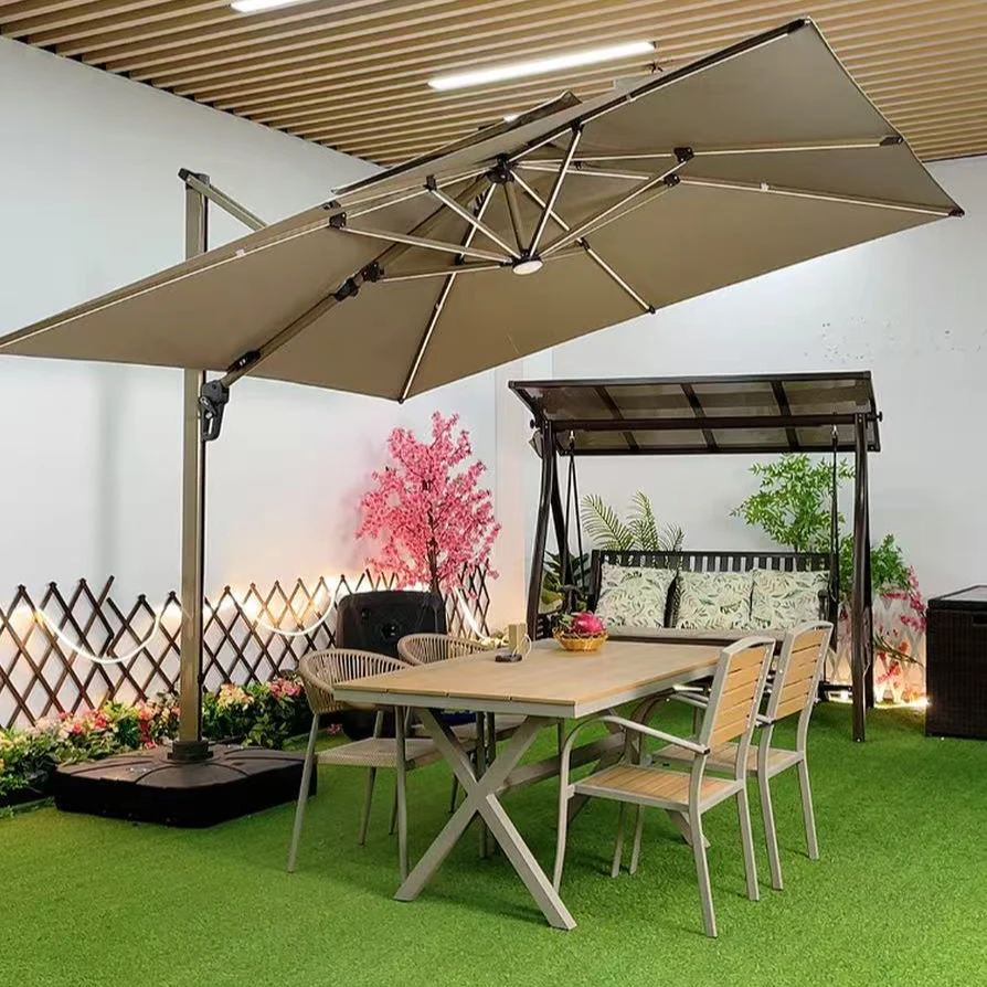 户外桌椅庭院组合伞秋千桌椅两/三件套