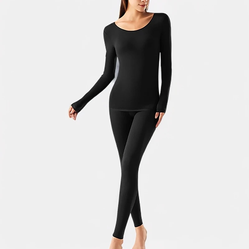 葭恩高弹打底发热衣皮肤衣长袖长裤套装824