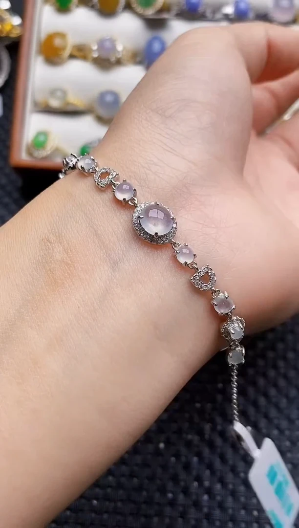 银S925镶嵌戒指翡翠7636