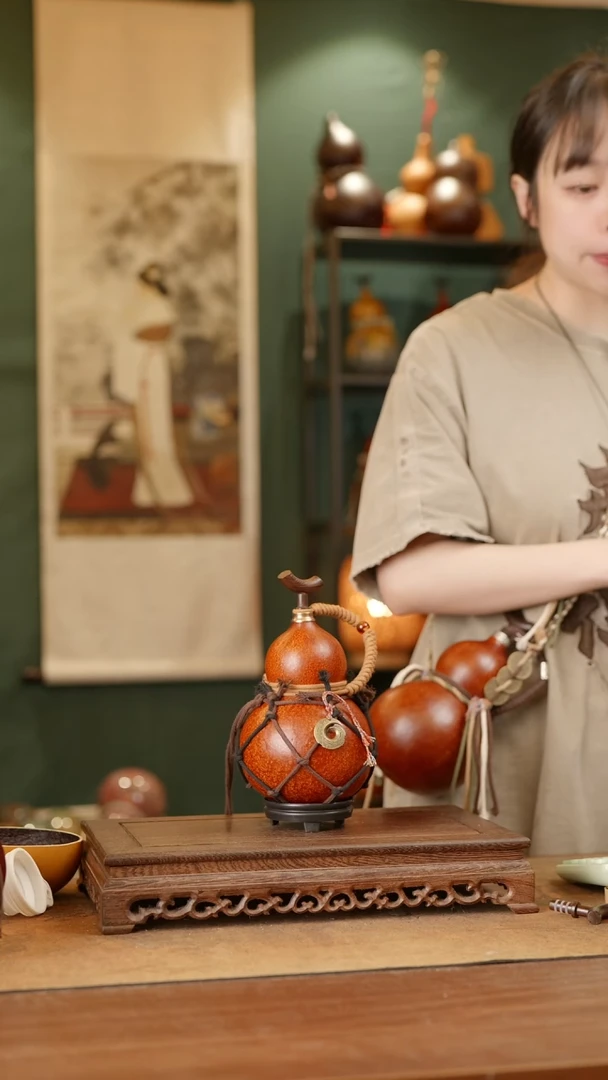 163号精品天然大漆酒葫芦一物一拍~