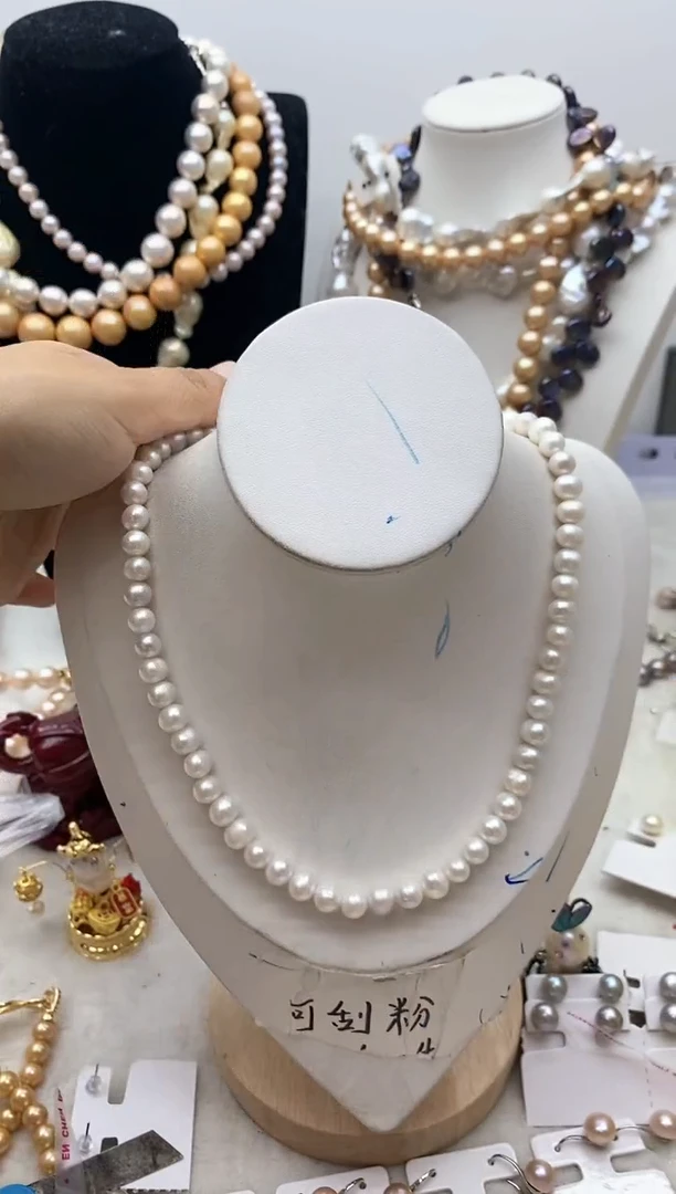 【闪购商品】淡水珍珠颈饰钛钢119