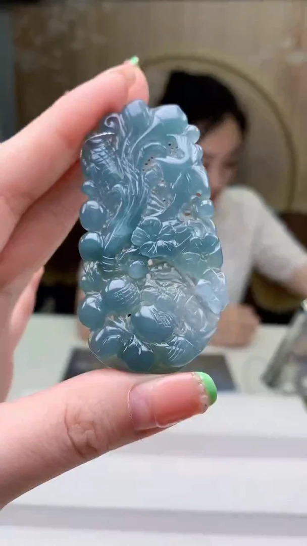 未镶嵌定制翡翠5158ry-毛货挂件66