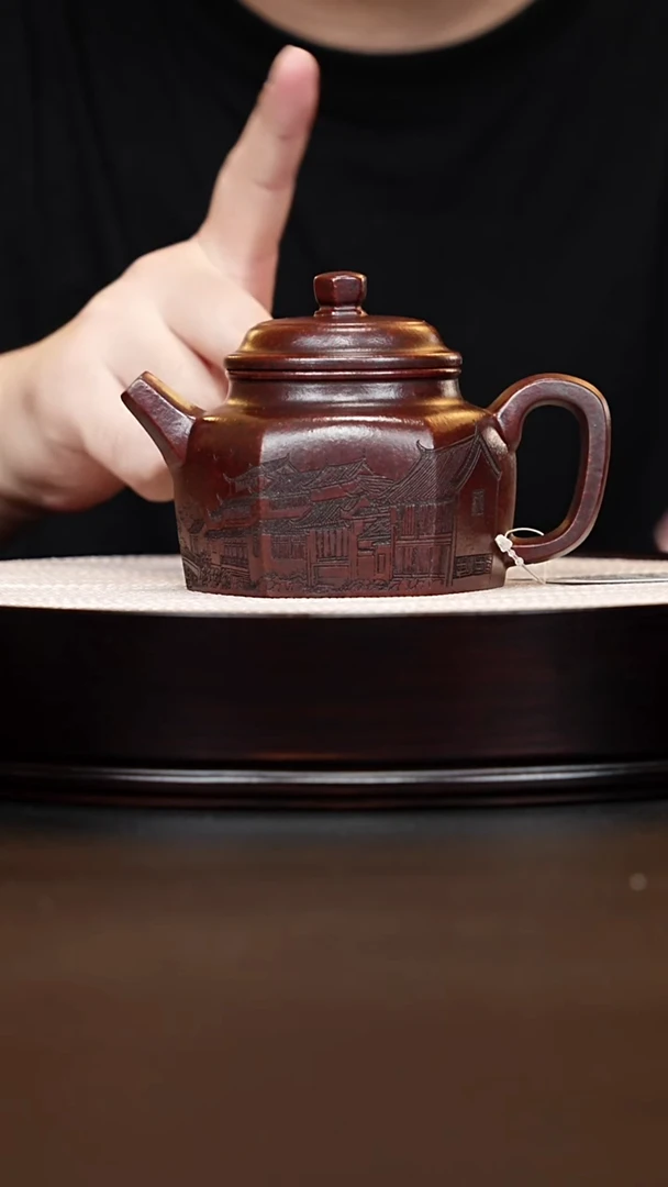 茶壶紫砂宜兴紫砂 江南德钟龙山古乌泥 周昌荣