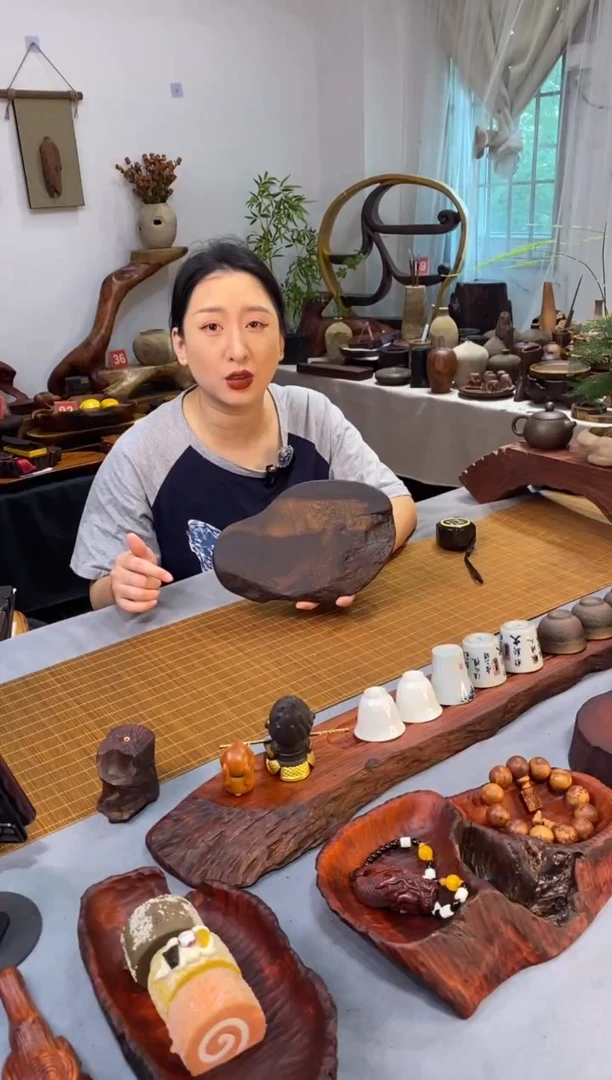 开播福利  鸡翅木干泡盘26-17.5-2.5