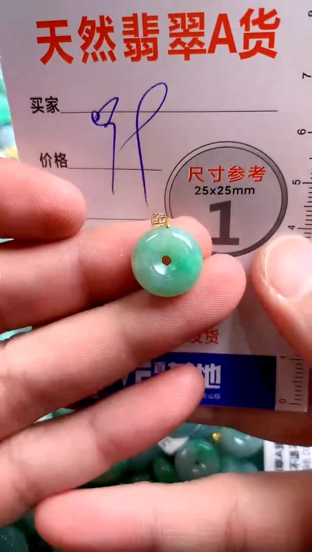 翡翠18K金镶嵌颈饰13006040