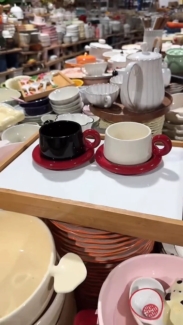 陶瓷2套杯碟不带托盘微瑕 凑满20元包邮