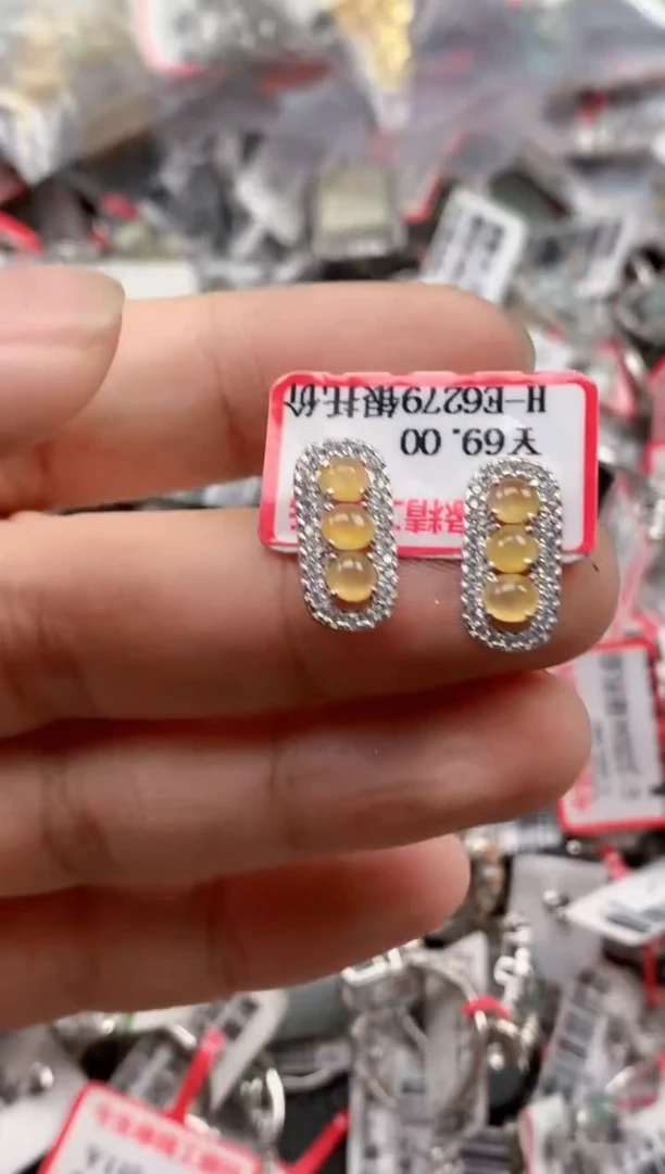 银S925镶嵌戒指翡翠天然A货缅甸翡翠