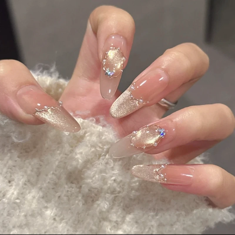 【纸醉金迷】时尚清新纯欲高级感成品美甲穿戴式手工穿戴甲