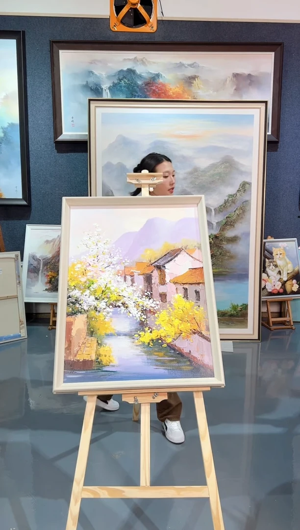 【闪购商品】油画101号 60*80 水乡-手绘油画