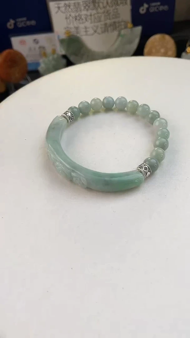 未镶嵌手链翡翠手工定制默认微瑕播介绍为准