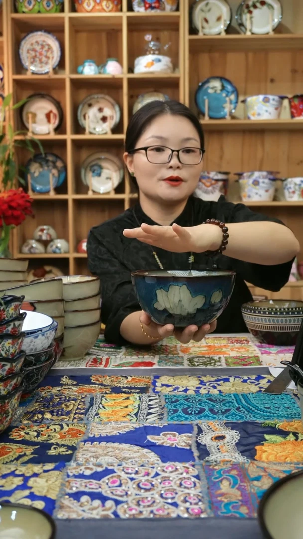 瓷片小可高温陶瓷餐具一组2只面碗