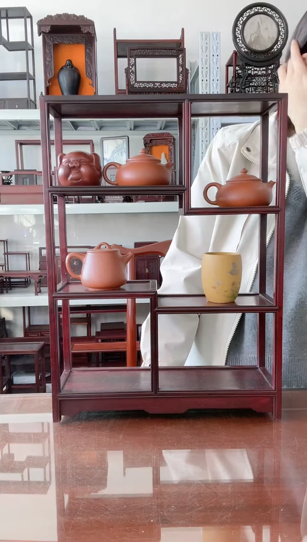 红酸枝木类巴里黄檀多宝架35*11.5*48    200